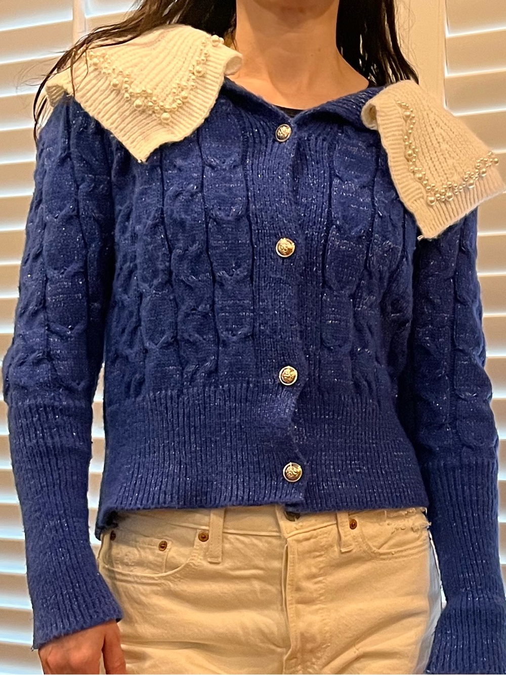 Pretty blue shimmery sweater